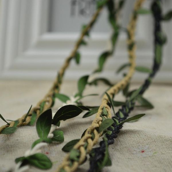 

6 meters silk leaf-shaped handmake artificial green leaves for wedding decoration diy wreath gift scrapbooking craft fak qylkdk