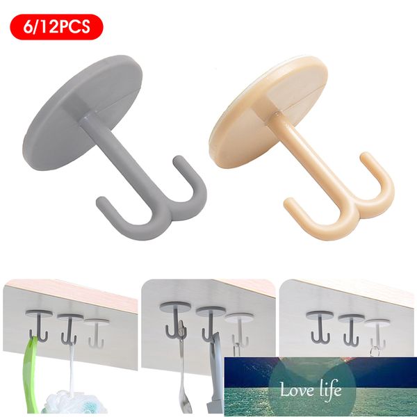 6pcs / 12pcs sotto il gancio dell'armadio autoadesivo doppio gancio soffitto cucina armadio da bagno cassetto appendiabiti prezzo di fabbrica design esperto qualità ultimo stile originale