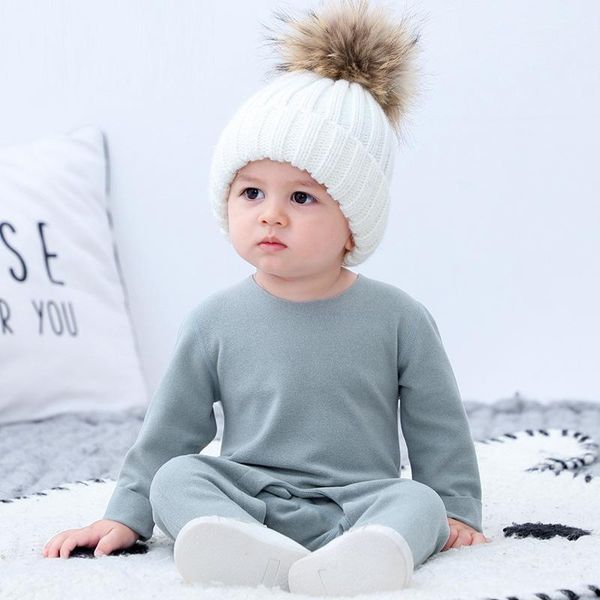 

clothing sets born baby clothes set winter babies for girl boy warm infant pajamas jumpsuit, White