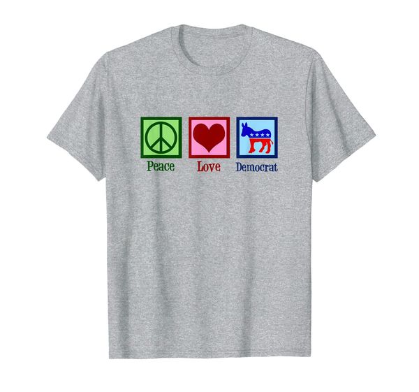 

cute peace love democrat t-shirt - democratic party donkey, White;black