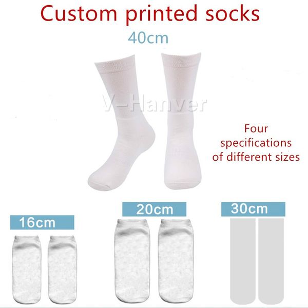 

v-hanver 3d print diy custom design men/women socks casual sock wholesalers suppliers for drop shipper 100 pairs or more customq190401, Black