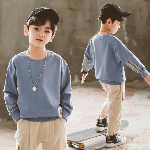 

clothes children's autumn boys' long sleeve t-shirt bottom coat, Blue