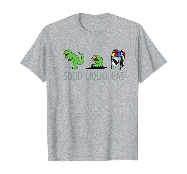 

the states of a dinosaur - funny science t-shirt for all, White;black