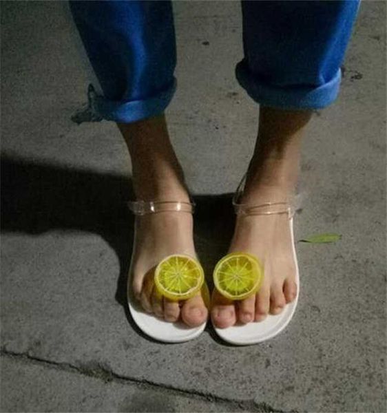 

sandals summer 2021 transparent beach in autumn, Black