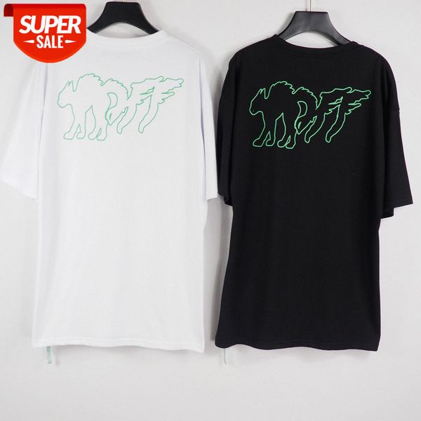 

simple sketch animal pattern short sleeve #qv4f, White;black
