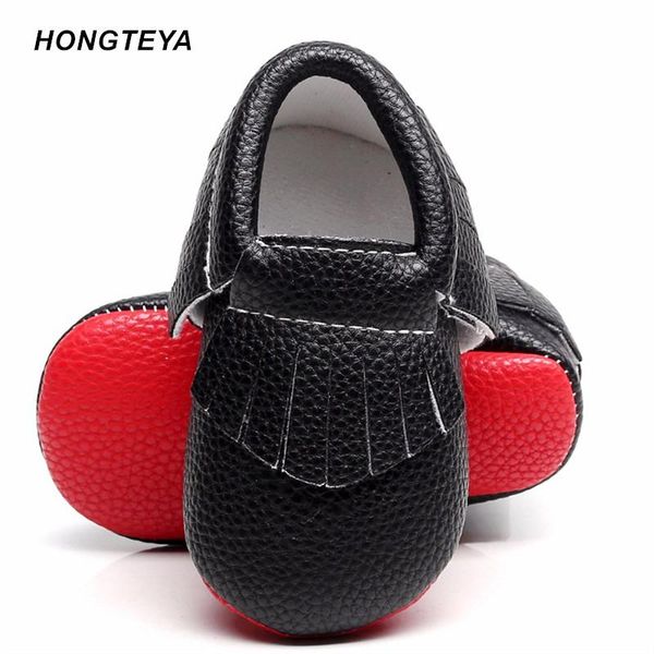 

first walkers pu leather sole born red baby boy girl moccasins soft moccs shoes fringe soled non-slip footwear crib shoe
