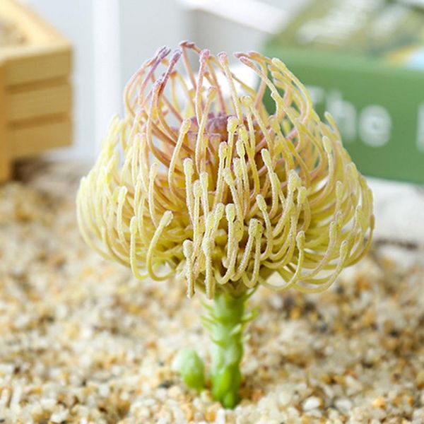 

artificial mini fake succulent plant garden home desk decor pvc flocking supply