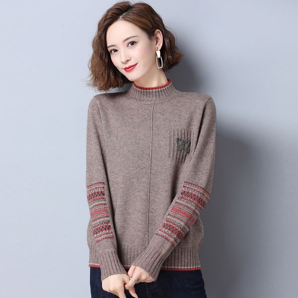 

2021 new autumn vintage solid short ladies sweaters long sleeve women knit jumper geometric print o-neck female pullover for outwear nhm8, White;black