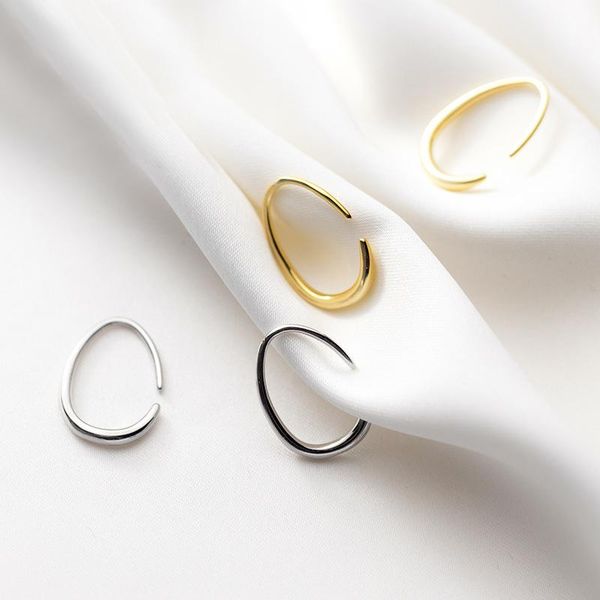

hoop & huggie mloveacc waterdrop oval egg women earrings silver 925 fine jewelry sterling for hoops hook, Golden;silver