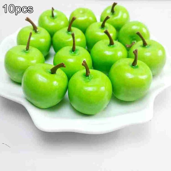 

set simulation apples small 10pcs decoration fruit home kitchen lifelike