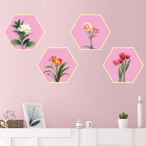 

wall stickers [shijuehezi] flowers diy plants decals for house living room kids bedroom children nursery kitchen decoration