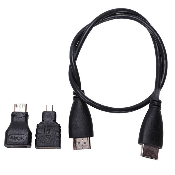 

audio cables & connectors 3 in 1 to mini micro v1.4 converter adapter cable black