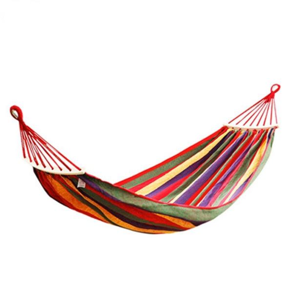 

80 * 190cm single outdoor canvas camping hammock single swing canvas garden chair hammock outdoor camping supplies