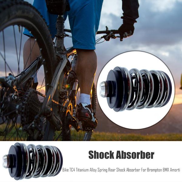 

parts spring rear absorber portableÂ bike titanium alloy biking dustproof cycling for brompton amortizer bicycle