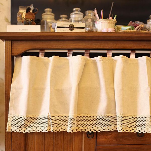 

quality tube embroidery cotton curtain gallus lace coffee closet kitchen short small home window shades drapes