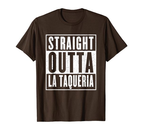 

straight outta la taqueria taco lovers t-shirt, White;black