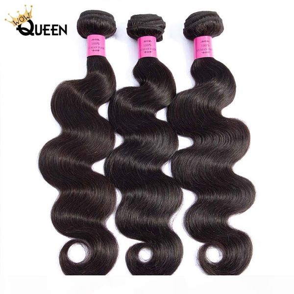 

body wave hair natural color 3 4 bundles 100% human hair extensions brazilian hair body weave bundles, Black;brown