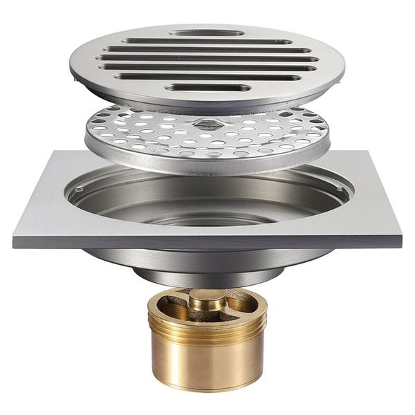 

other bath & toilet supplies hideep bathroom floor shower drain waste anti-odor bathtub drainer stainless steel square drainage