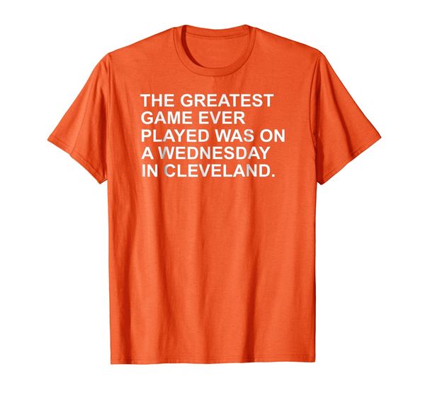 

The Greatest Game Ever Played Was On A Wednesday T-Shirt, White;black