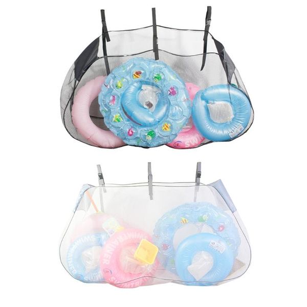 

pool & accessories swimming hanging storage bag water toy organizer athletic field football basketball sport oversized mesh net