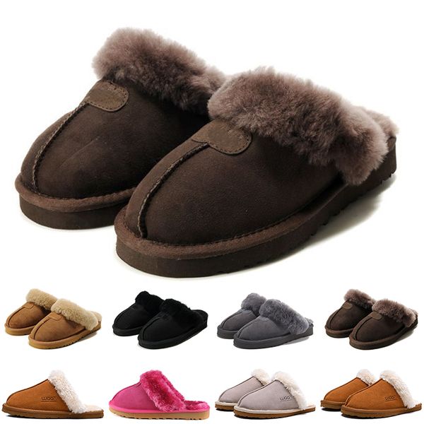 

wholesale women designer slippers platform sandals shoes triple black grown grey pink womens casual indoor warm sneakers flat winter trainer