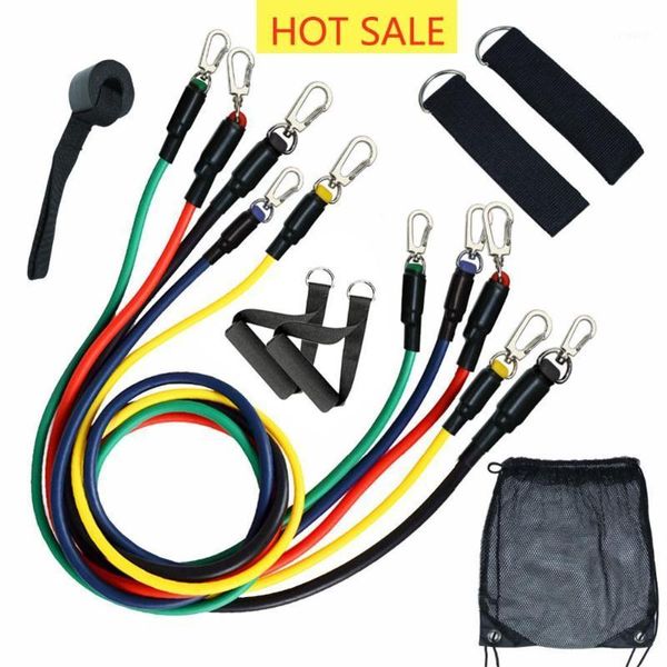 

resistance bands 11pcs set expander yoga exercise fitness rubber tubes band stretch training gyms workout elastic pull rope 40p1