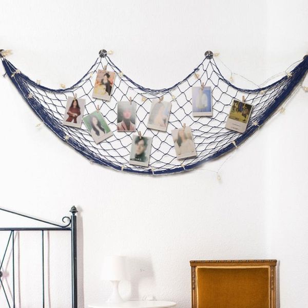 

decorative objects & figurines diy hanging picture po frame display fishing net rope wall decor props
