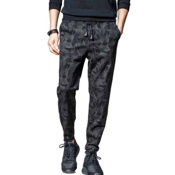 

camouflage pants men joggers cargo male athlete camo spring 's full length 210715, Black