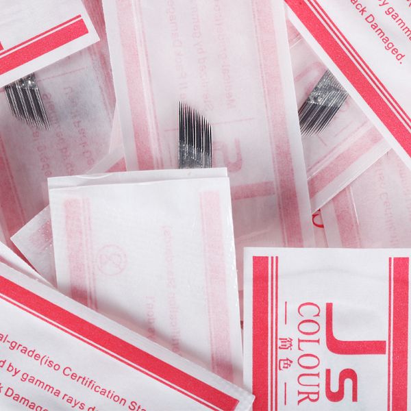

100pcs 3 rows needles manual pen blades 16 pins microblading permanent makeup eyebrow tattoo 3d embroidery