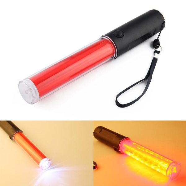 

traffic safety 4 modes led lamps traffic light fluorescent sticks led flash ligh outdoor use 3x batteries