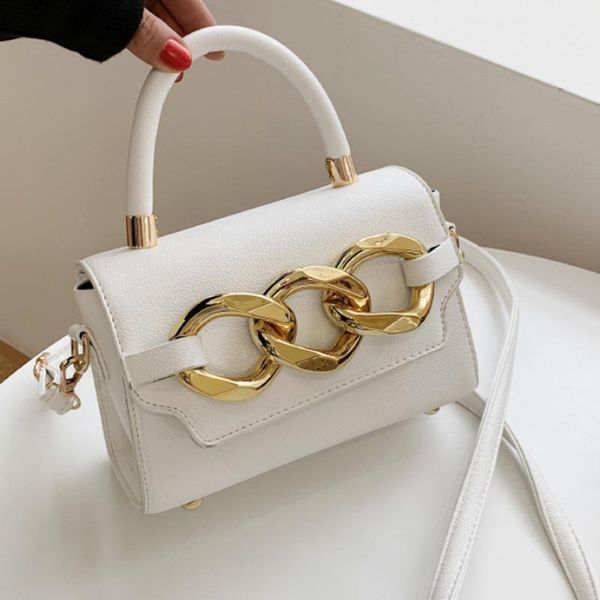 

evening bags luxury small thick chain women handbag 2021 pu leather crossbody with short handles women's shoulder purses and