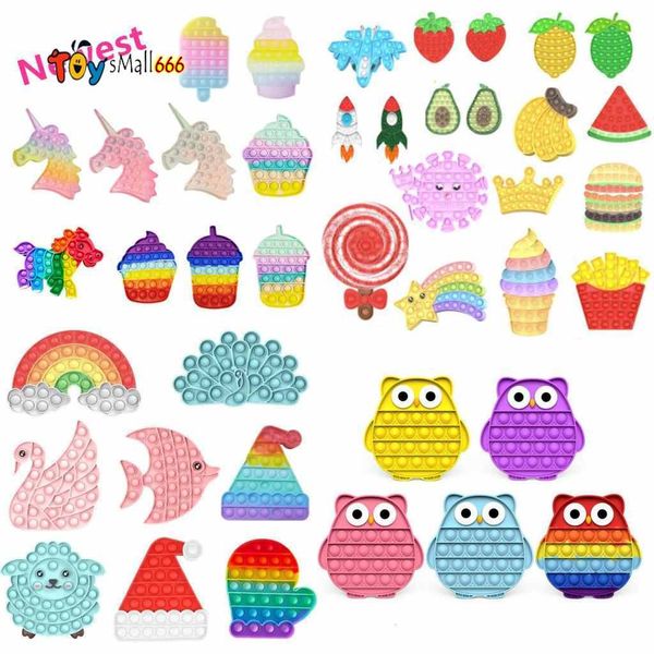 

hundreds designs push it fidget toys kids decompression funny sensory relief stress deskgame squeeze toys for children gifts dhl cj04