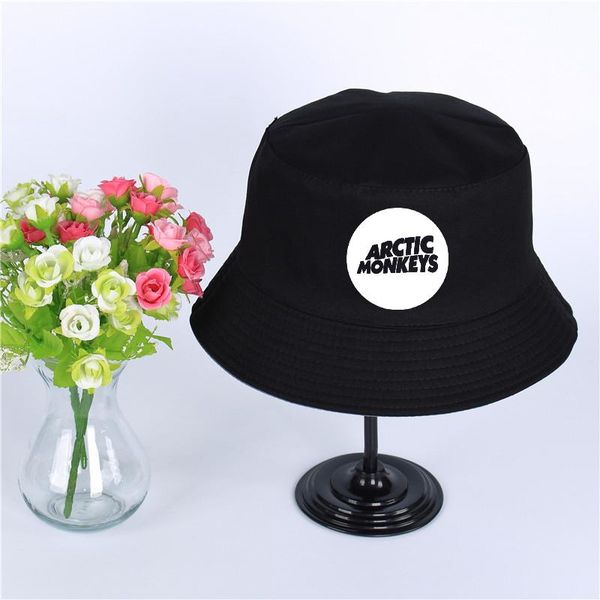 

cloches fashion arctic monkeys logo summer hat women mens panama bucket design flat sun visor fishing fisherman