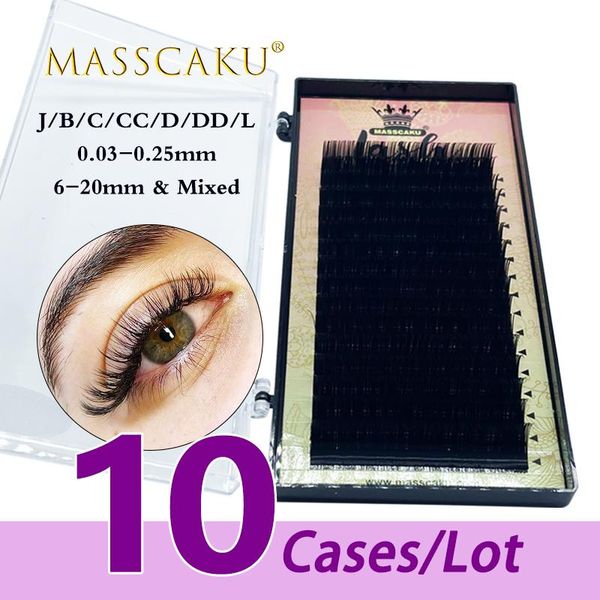 

false eyelashes 10case/lot wholesale 16 lines individual lashes extension tray mink 0.05 0.07 synthetic fiber eyelash