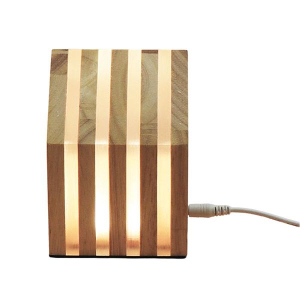 

wall lamp 1pc wooden usb powered night bedroom bedside decorative creative