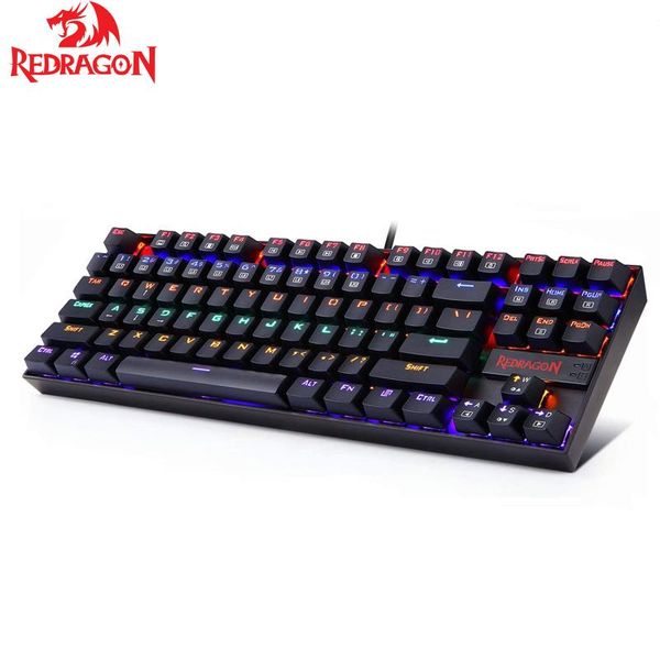

keyboards redragon kumara k552 mechanical gaming keyboard rainbow backlit wired with red switches for windows pc