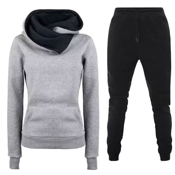 

women's two piece pants 2021 fashion tracksuit for women clothes set hooded sweatshirts and casual ensemble femme joggers suits, White