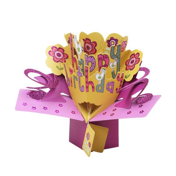 

greeting cards 1pc blessing color printing three-dimensional birthday creative gifts delicate than