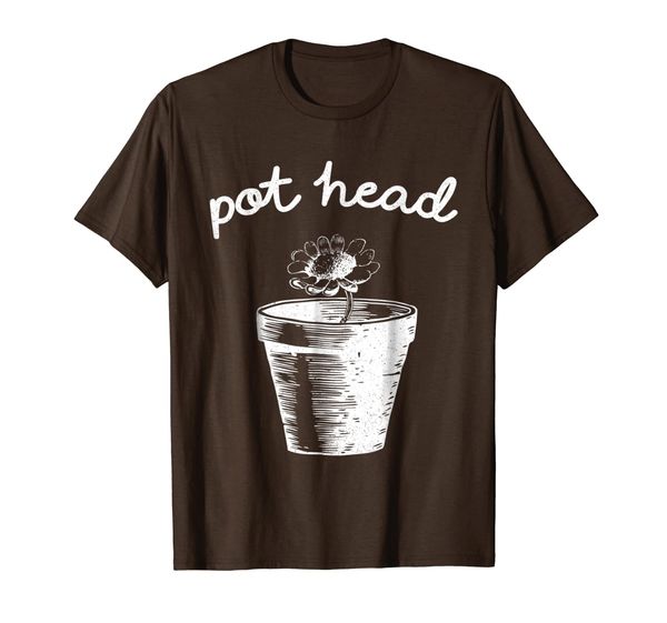 

funny pot head master gardener cute plant lover t-shirt gift, White;black