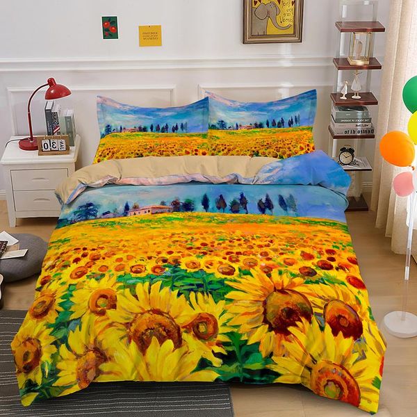 

bedding sets color oil painting dream home textiles set twin  king single size bedclothes with pillowcase quilt cover