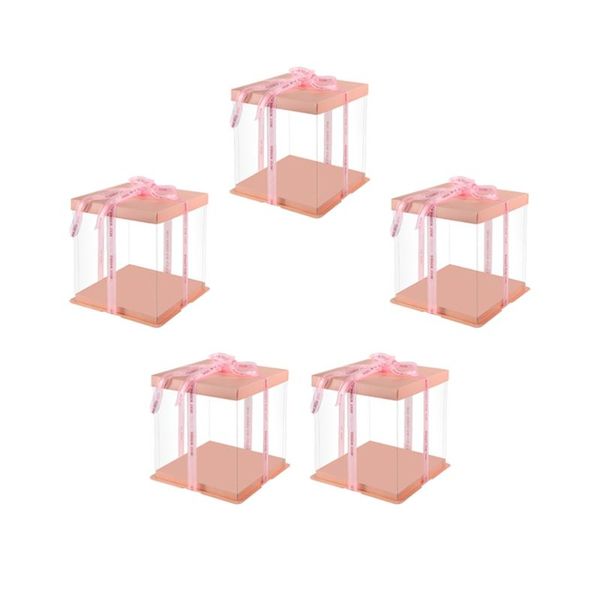 

gift wrap 5pcs cake packaging case dessert box simple portable birthday holder