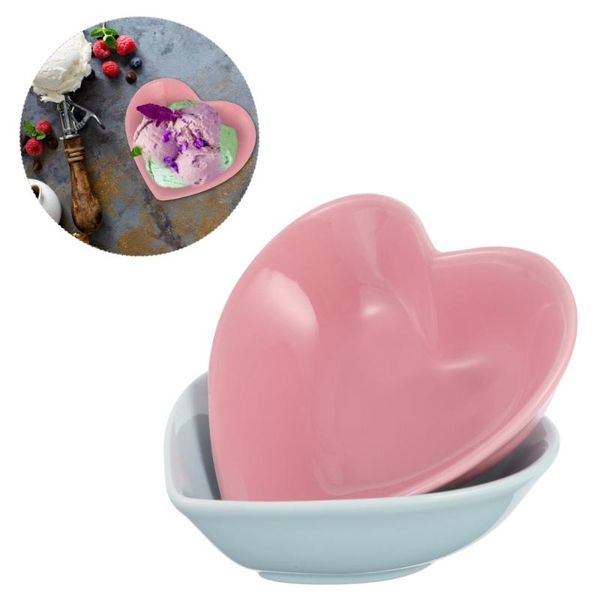 

bowls 2 pcs heart shape dessert bowl serving ice cream storage