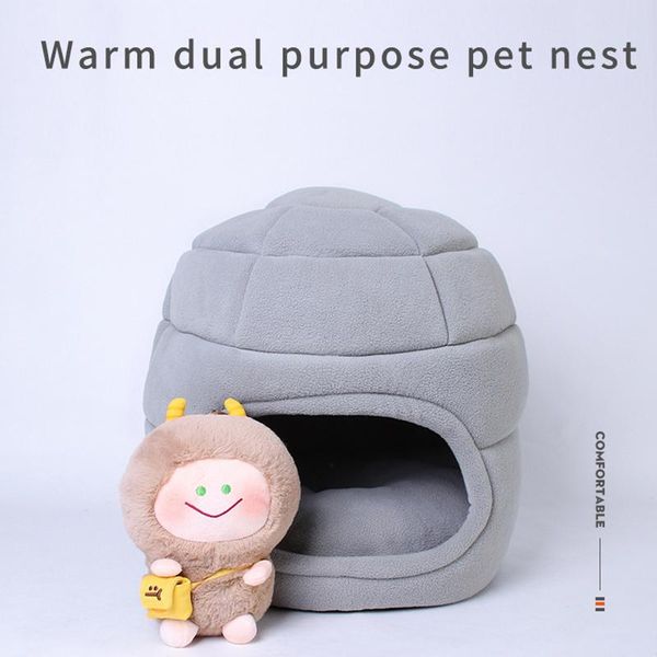 

super soft cat bed house kennel winter warm removable dog cat sleeping bag fleece puppy cushion mat portable dog accessories