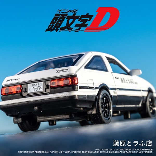 

128 Initial D AE86 Alloy Metal Diecast Cars Model Inital Toy Car Vehicles RX7 Pull Back Light For Children Boy Toys gift