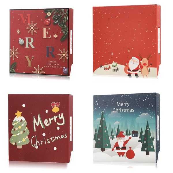 

jewelry pouches, bags merry christmas gift boxes women men rings necklaces earrings accessories box classic simple santa claus 2021, Pink;blue