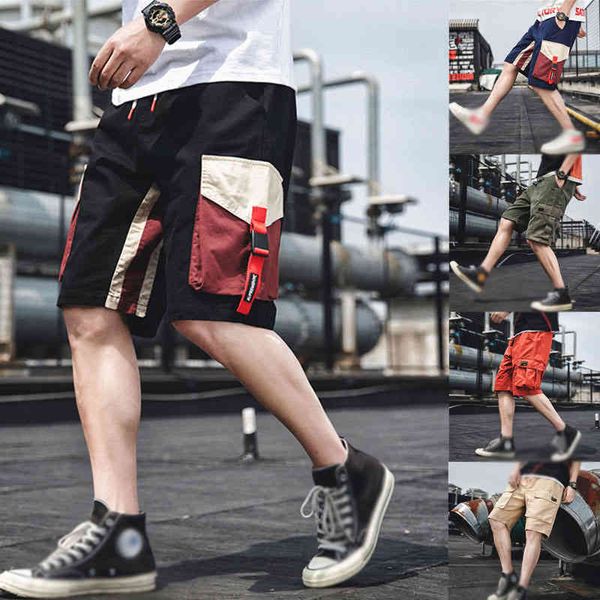 

men's shorts summer mens sport cargo korean casual biker baggy designer pants z6as, White;black