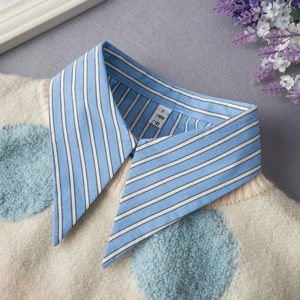 

bow ties mens shirt fake collars women lapel detachable collar blouse false female sweater decorative faux col tie, Black;gray