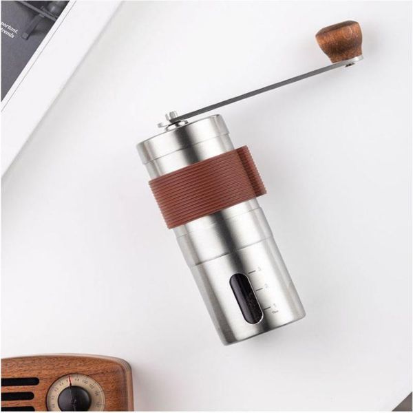 

manual coffee grinders portable hand crank grinder machine 304 stainless steel kitchen coffeeware suministros de cocina