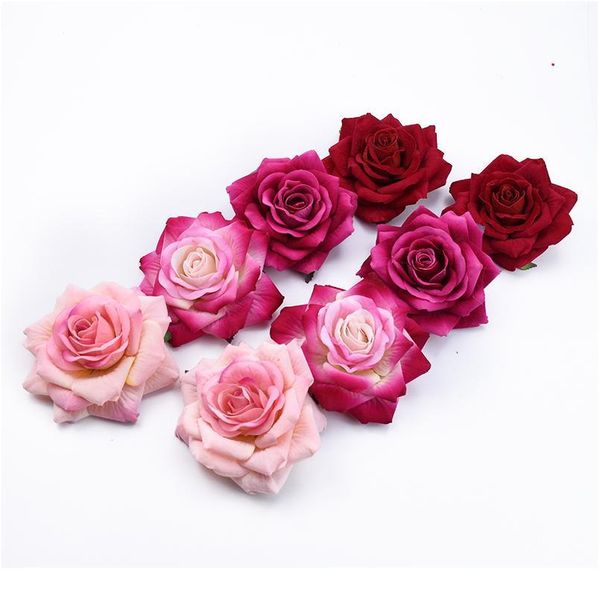 

30/50pcs 10cm big roses artificial flower home decoration christmas wreaths wedding bridal accessories clearance headwea jllkkj