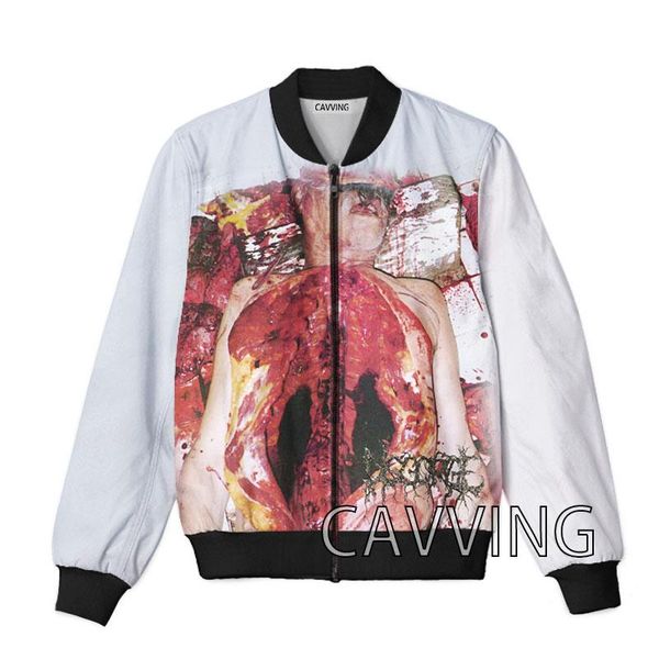 

men's jackets cavving 3d printed disgorge rock zipper bomber men overcoat mens coat zip up for women/men, Black;brown